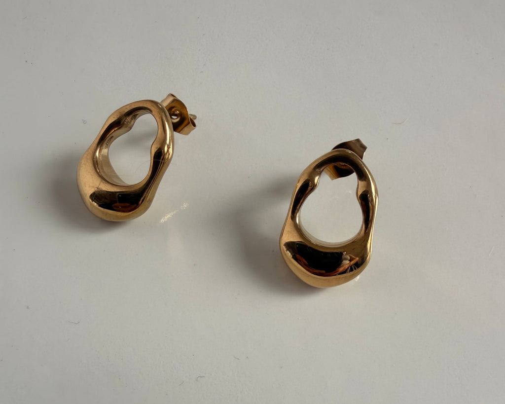 Pendientes Ovalados Dorado