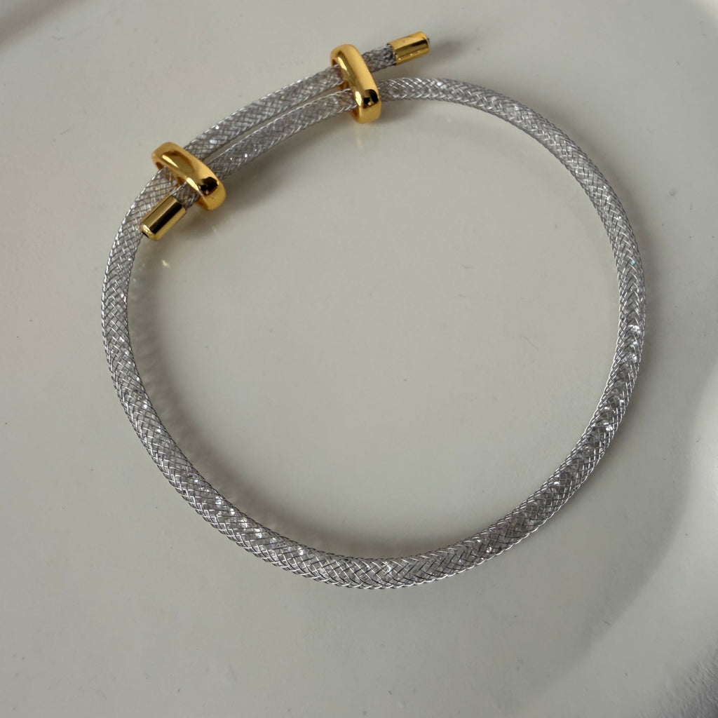 Pulsera Malla Trenzada Plata