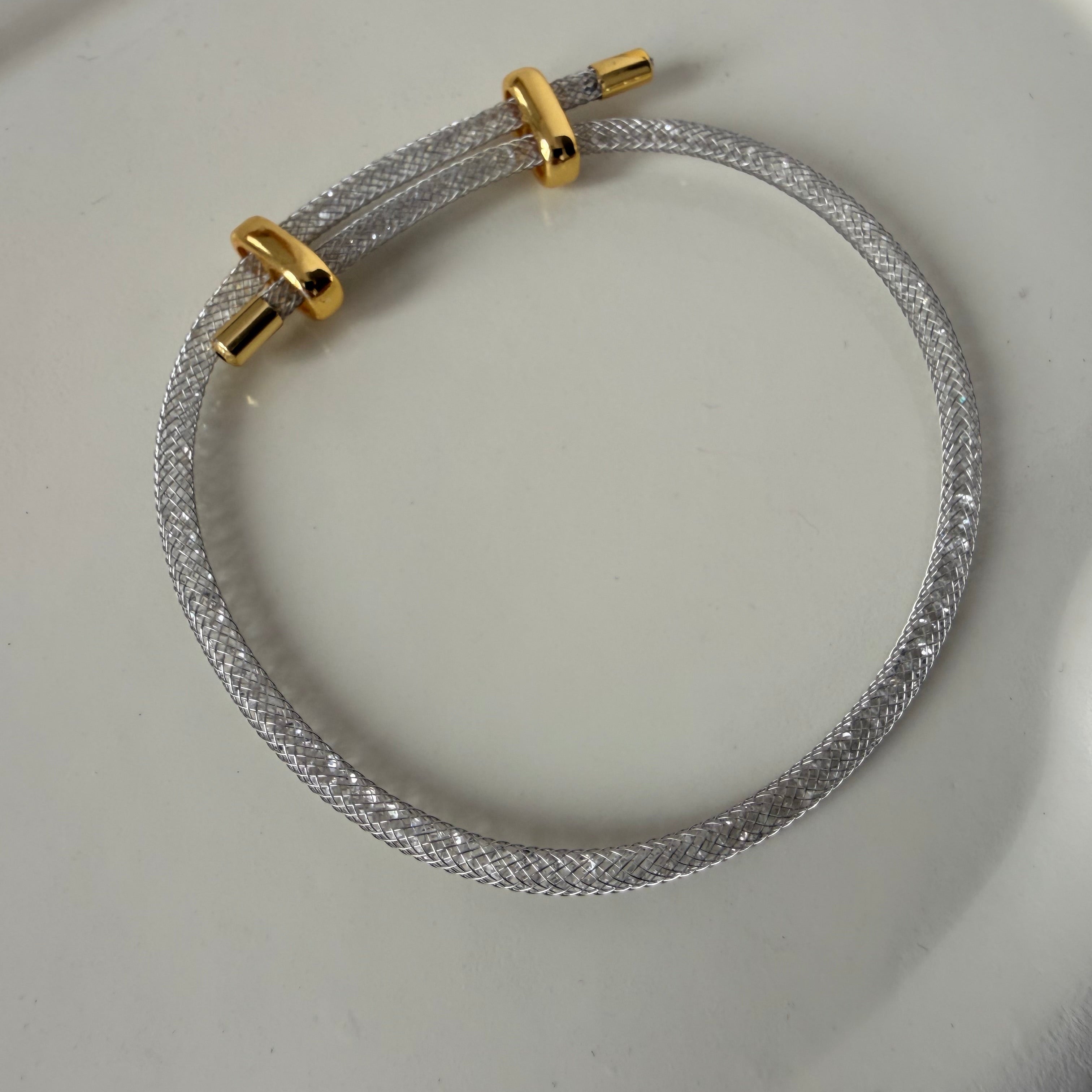 Pulsera Malla Trenzada Plata