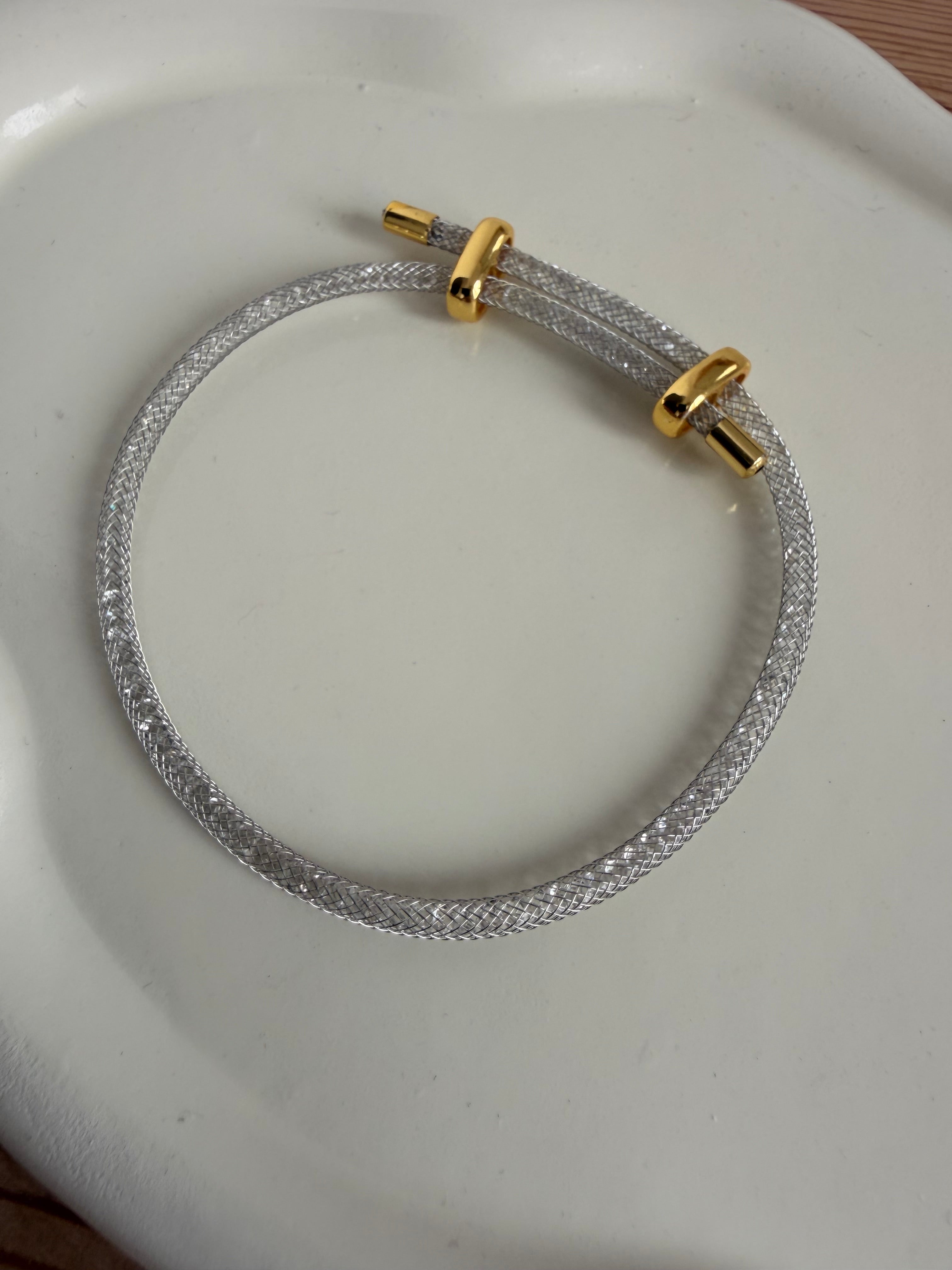 Pulsera Malla Trenzada Plata