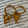 Pendiente gota de corazón