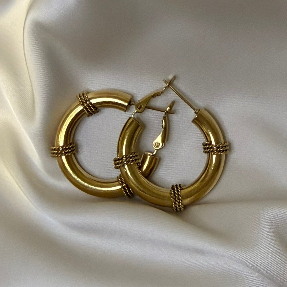 Pendientes Marilulu | Bicolor Dorado y Acero Chapado Oro 18K PVD