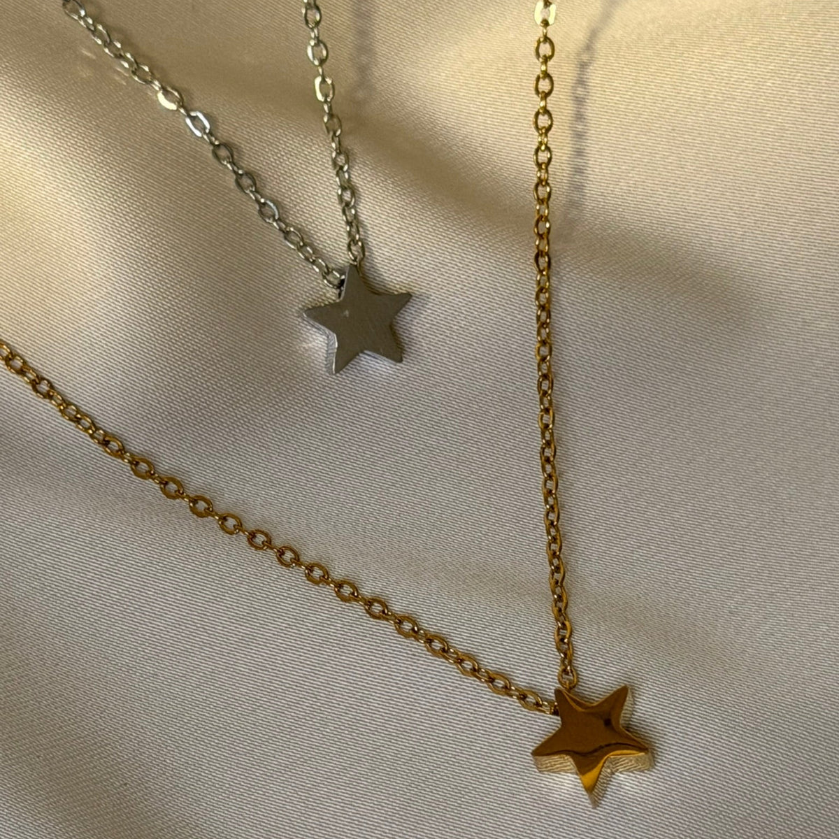 Collar Dije Estrella Bicolor