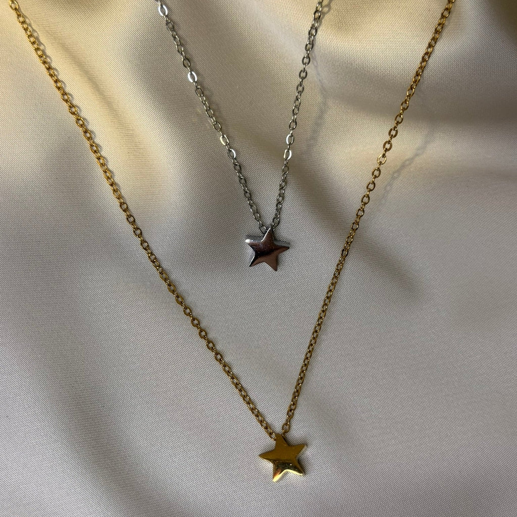 Collar Dije Estrella Bicolor
